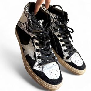 Golden Goose Black and White Sneakers
